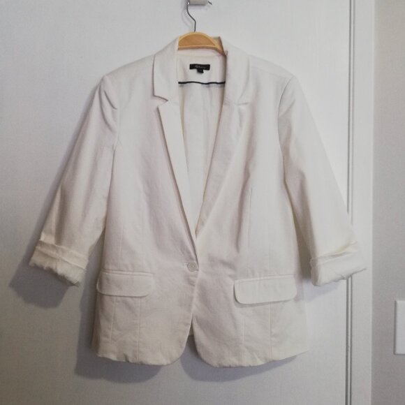 Reitman's  White Cotton Blazer - Large - Picture 1 of 10